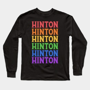 HINTON RAINBOW TEXT Long Sleeve T-Shirt